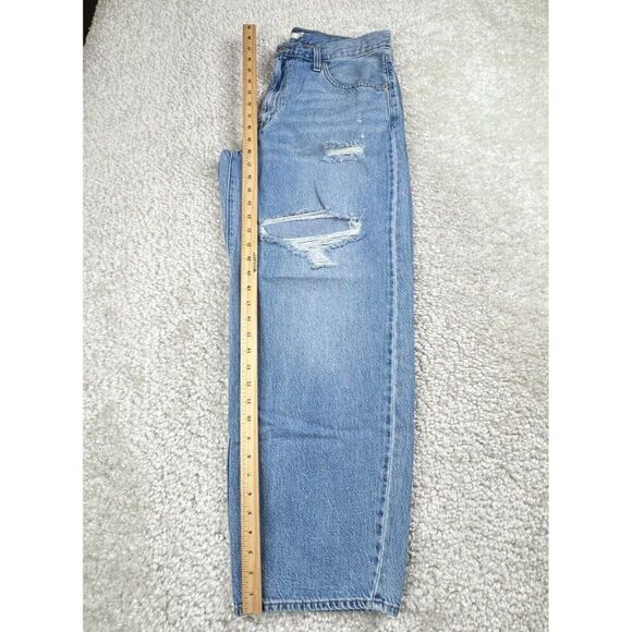 LEVI'S Baggy Dad Jean Distressed Ripped In The Middle - Picture 14 of 16